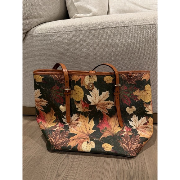 Dooney & Bourke Handbags - Dooney & Bourke  Maple‎ Leaf  Tote dover Rare Bag leaves olive
